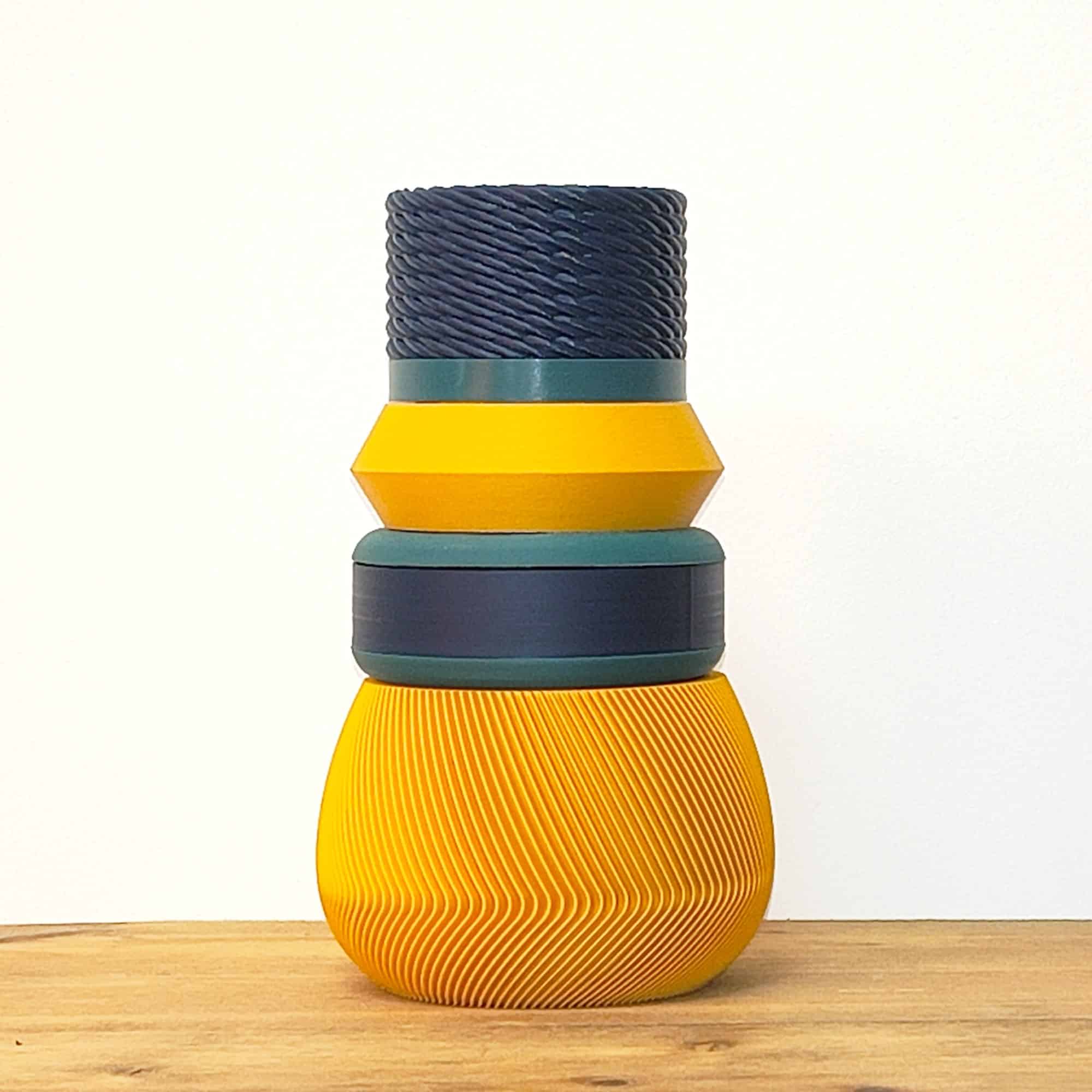 Stratum Vase I - Wooden Modular Vase - Afbeelding 2
