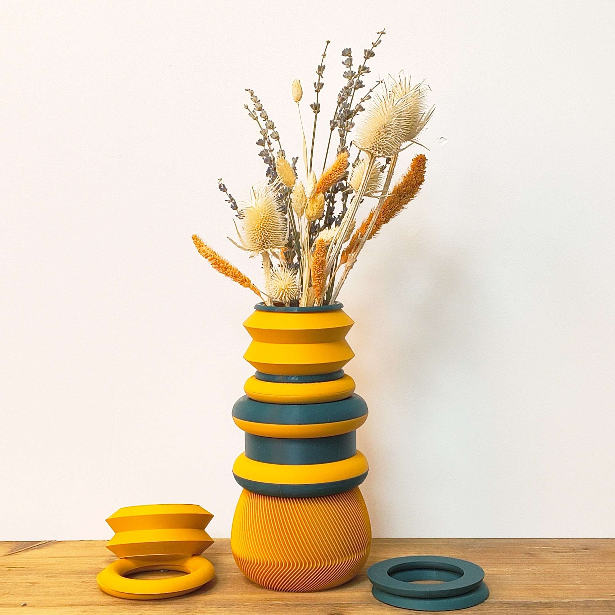 Stratum Vase I - Wooden Modular Vase - Afbeelding 6