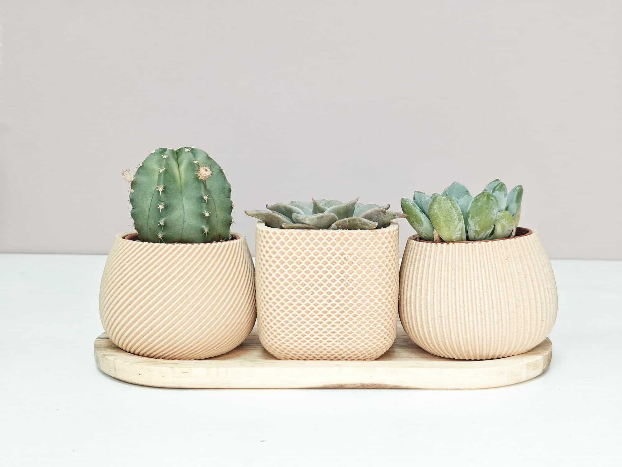 Nova Trio – set van 3 minimalistische bloempotjes - Afbeelding 6