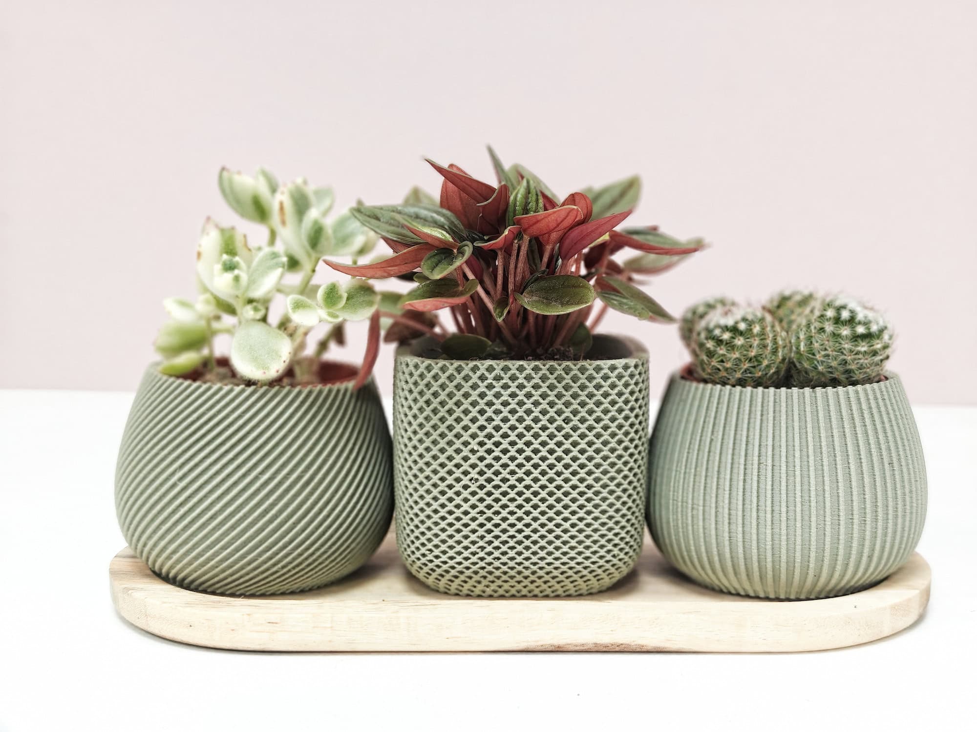 Nova Trio – set van 3 minimalistische bloempotjes - Afbeelding 2